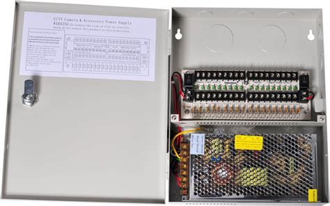 18 channel fused power supply distribution box|VideoSecu 18 Channel Port Output 12V DC Auto Reset CCTV .